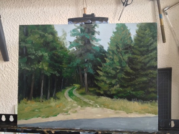 Swan's Island Road #2 : 9'x12" Oil on Board