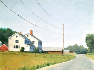 Road and Farm : Oil on board. 9"x12"  2013
