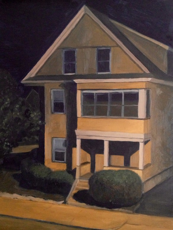 Yellow House : Oil on board. 9"x12" 2013