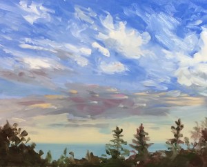 Cloud Study #1 : Oil on board. 8"x10" 2014