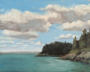 Cloud Study #3 : Oil on board. 8"x10" 2014