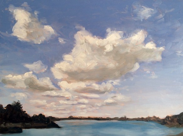 Cloud Study (Salem) : Oil on board. 8"x10" 2014
