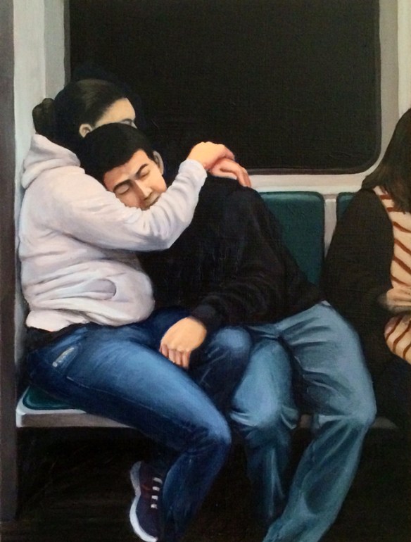 Travelers #5 : Oil on board. 9"x12" 2014