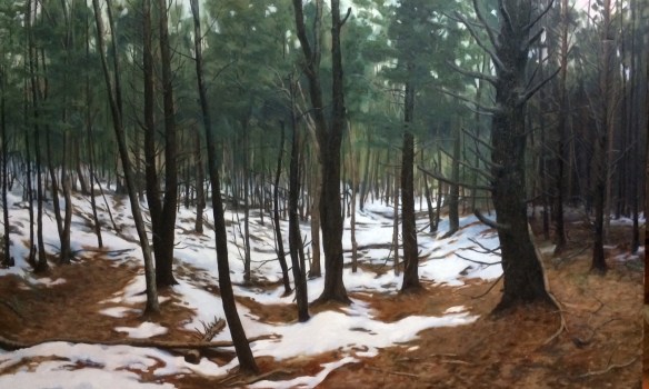 Untitled (woods) :  Oil on canvas.  48"x30" 2015
