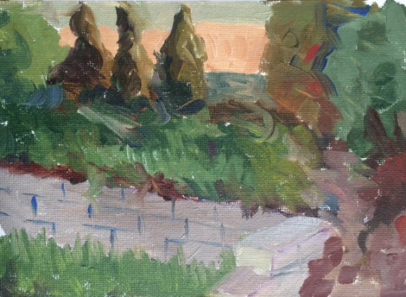 untitled sketch : Oil on canvasboard. 5"x7" 2015