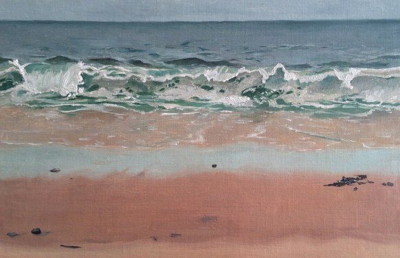 untitled (wave study) : Oil on linen. 18" x 12". 2015