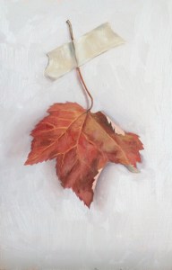 untitled (leaf study 1) : Oil on board. 6"x9" 2015